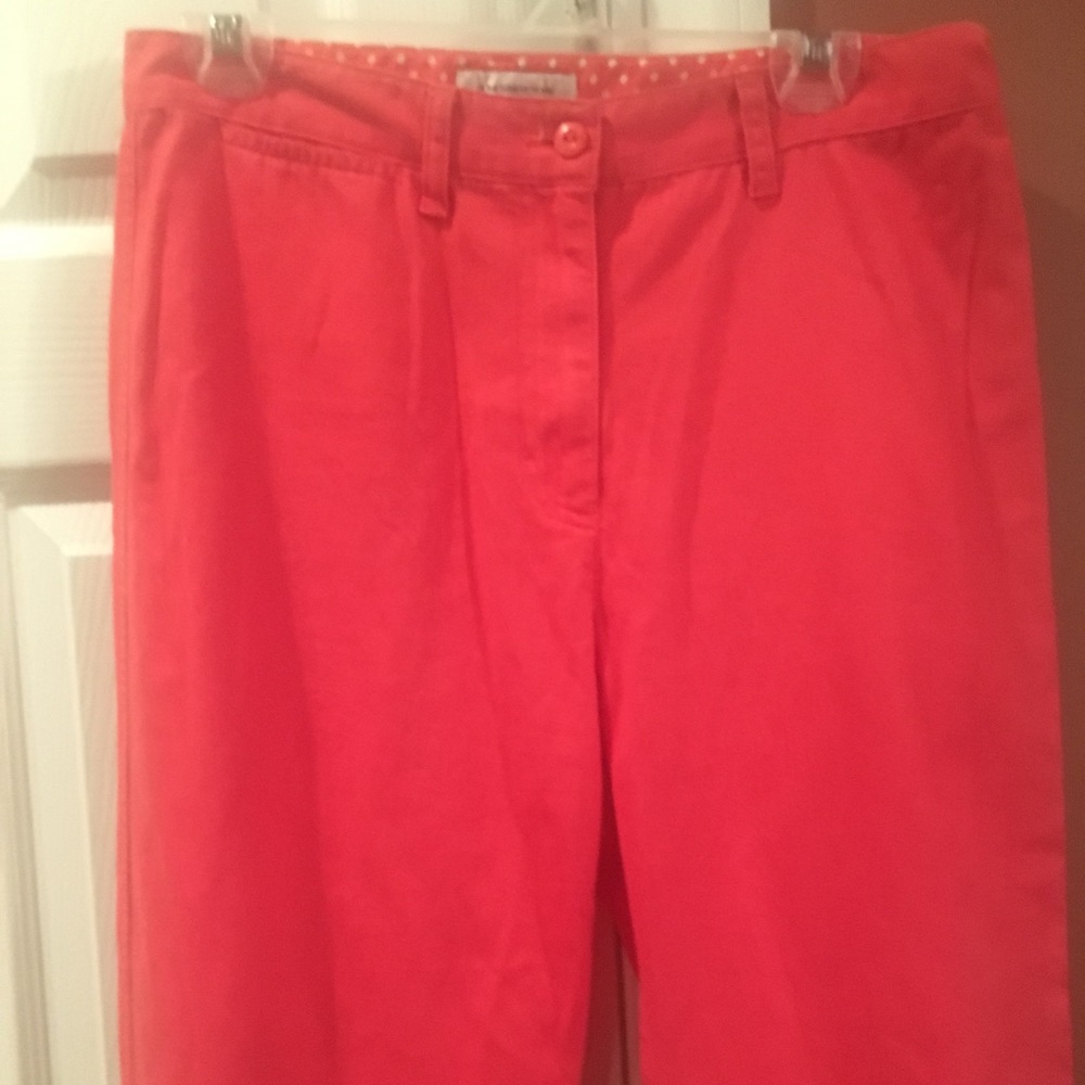 Jones New York coral wide leg trousers size 8